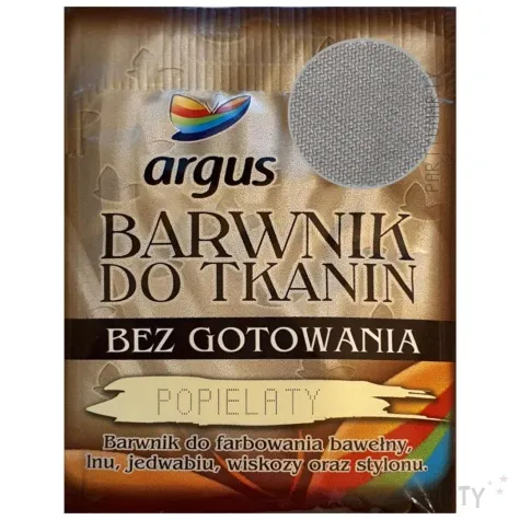 barwnik do tkanin bez gotowania popielaty argus 15 g
