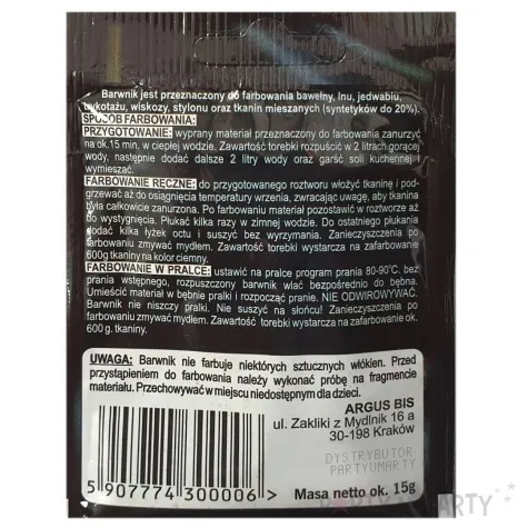 barwnik do tkanin classic blekitny argus 15 g