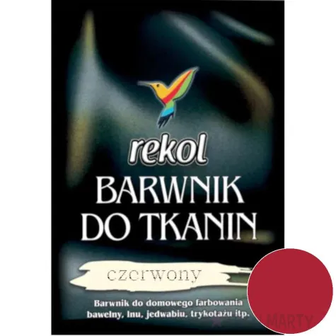 barwnik do tkanin do gotowania czerwony rekol 15 g