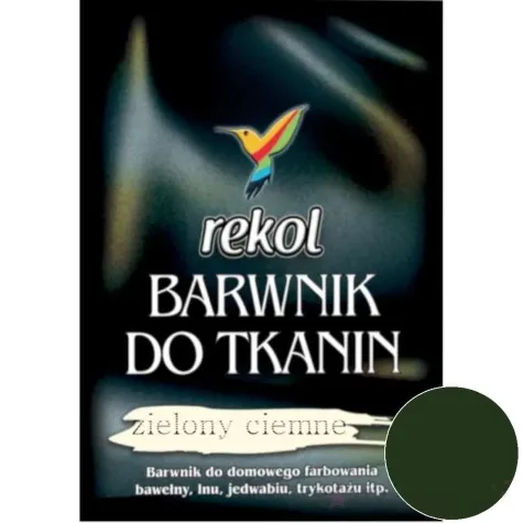 barwnik do tkanin do gotowania zielony ciemny rekol 15 g
