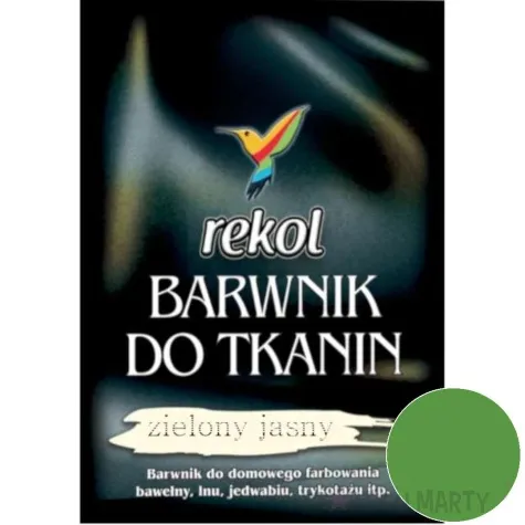 barwnik do tkanin do gotowania zielony jasny rekol 15 g