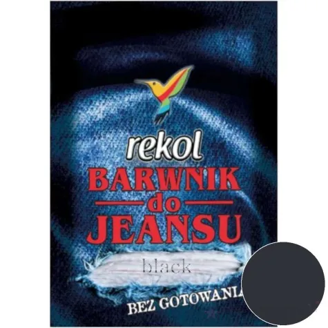 barwnik do tkanin do jeansu czarny rekol 15g