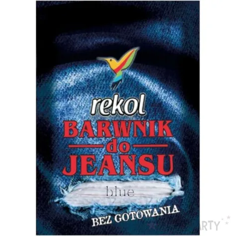 barwnik do tkanin do jeansu niebieski rekol 15g