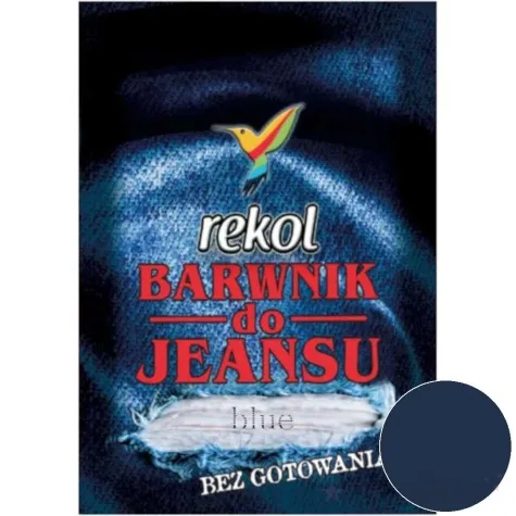 barwnik do tkanin do jeansu niebieski rekol 15g
