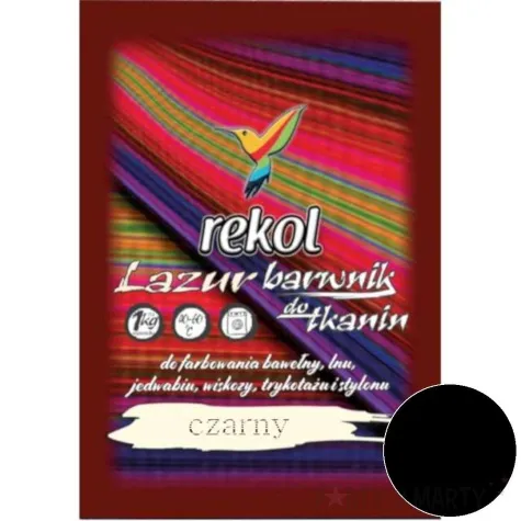 barwnik do tkanin lazur czarny rekol 18 g