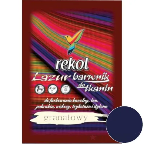 barwnik do tkanin lazur granatowy rekol 18 g
