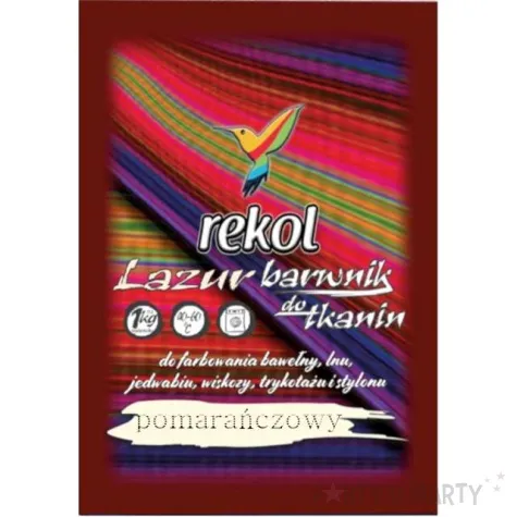 barwnik do tkanin lazur pomaranczowy rekol 18 g