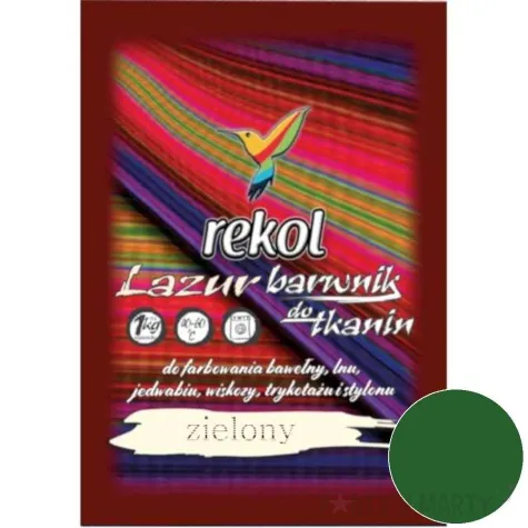 barwnik do tkanin lazur zielony rekol 18 g