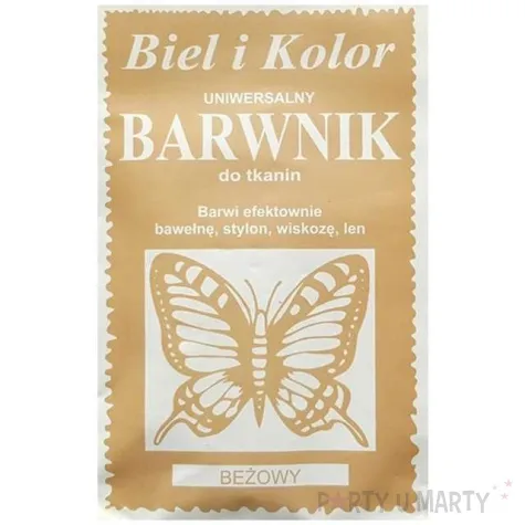 barwnik do tkanin motyl bezowy biel i kolor 10 g
