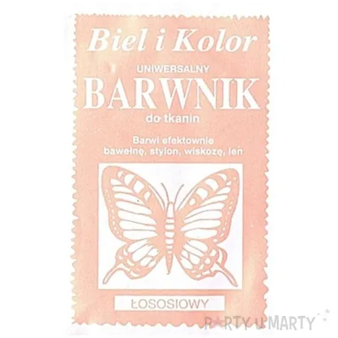 barwnik do tkanin motyl lososiowy biel i kolor 10 g