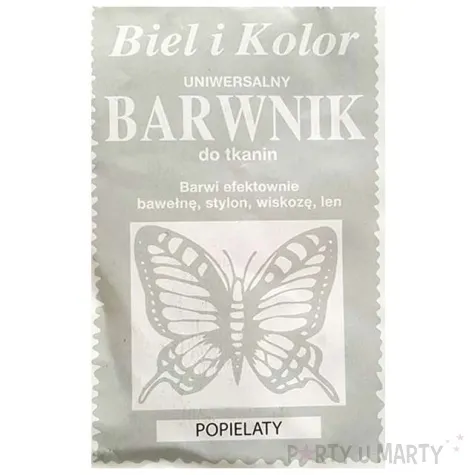 barwnik do tkanin motyl popielaty biel i kolor 10 g