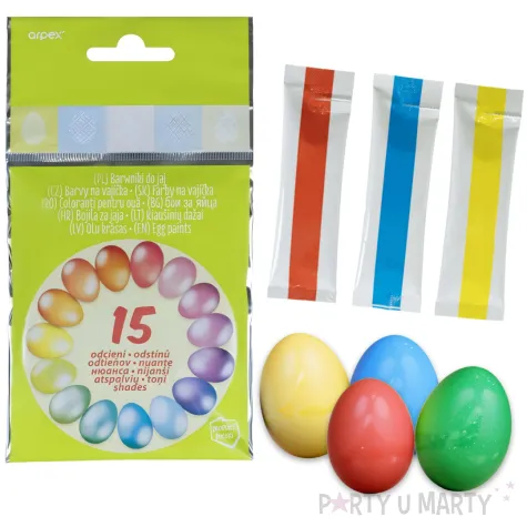 barwniki do jajek classic 3 kolory 15 odcieni arpex