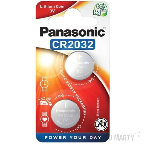 bateria cr2032 panasonic lithium 2 szt