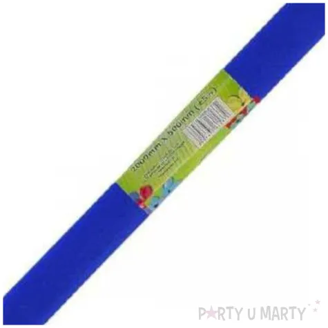 bibula marszczona niebieska ciemna titanum 50 x 200 cm