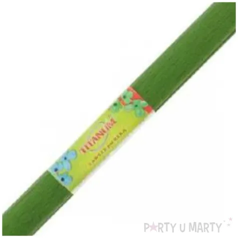 bibula marszczona zielona oliwkowa titanum 50 x 200 cm