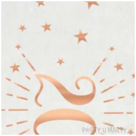 bieznik 20 urodziny rozowe zloto bialy santex 500 x 30 cm