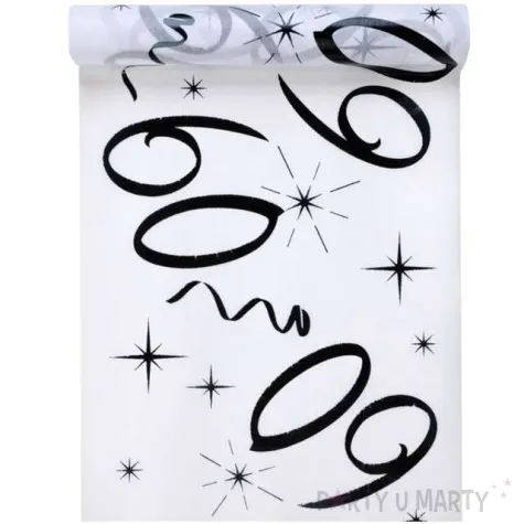 bieznik 60 urodziny bialy santex 500 x 30 cm