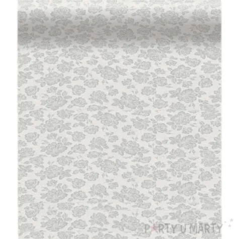 bieznik airlaid eleganckie roze srebrny paw 24m 40 cm