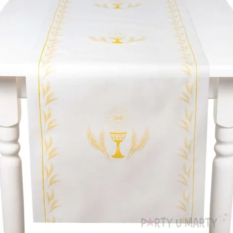 bieznik airlaid ihs kielich bialo zloty czakos 480x40 cm