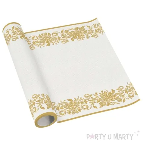 bieznik airlaid zloty ornament paw 500x40 cm