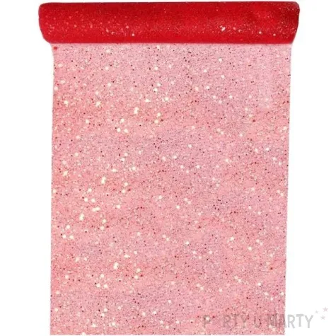 bieznik brokat czerwony santex 500 x 30 cm