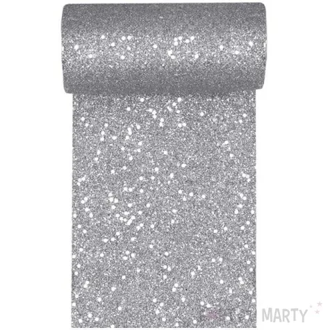 bieznik brokat mini srebrny santex 500 x 13 cm