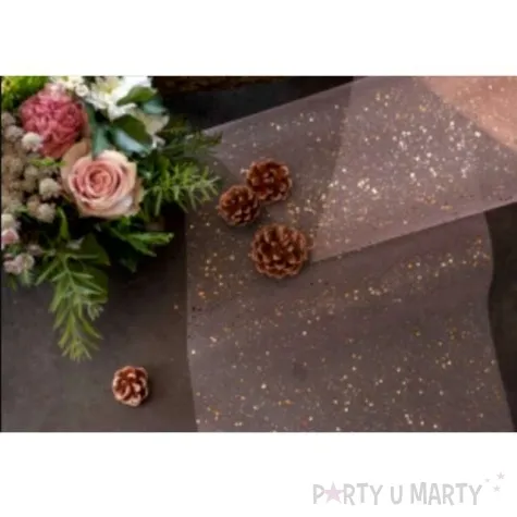 bieznik brokat rozowo zloty santex 500 x 30 cm