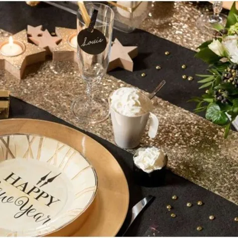 bieznik cekiny zloty santex 300 x 14 cm