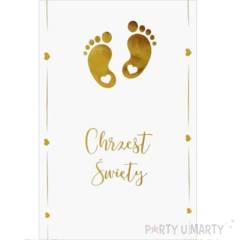 bieznik chrzest stopki zloty jix 500 x 35 cm
