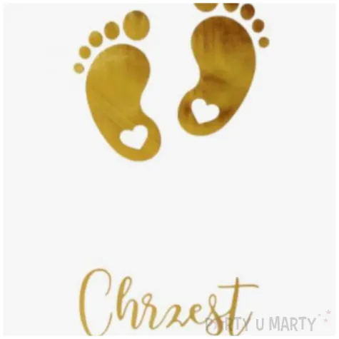 bieznik chrzest stopki zloty jix 500 x 35 cm