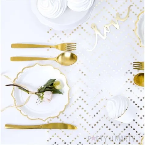 bieznik gwiazdki zlote partydeco 0 36x9m