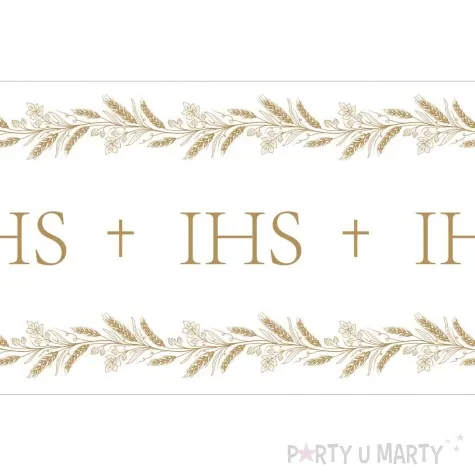 bieznik komunia swieta ihs zloty partydeco 500 x 40 cm