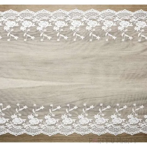 bieznik koronkowy classic zlamana biel 0 45 x 9 m