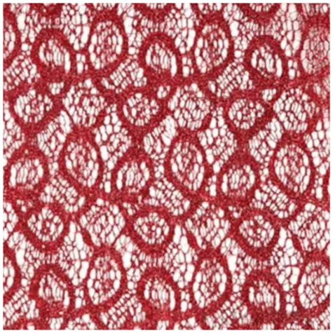 bieznik koronkowy czerwony poliester santex 500 x 28 cm