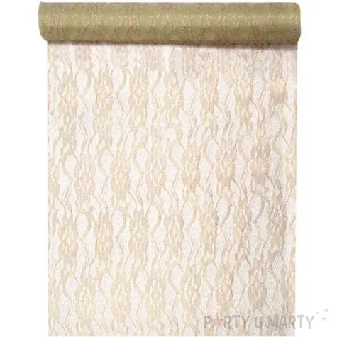 bieznik koronkowy zloty lurex santex 500 x 28 cm