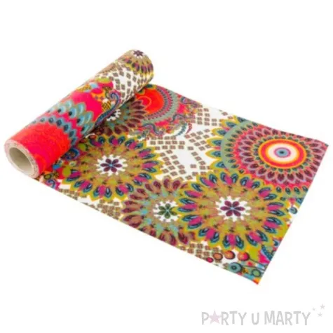 bieznik lniany hipis mix chaks 300 x 28 cm