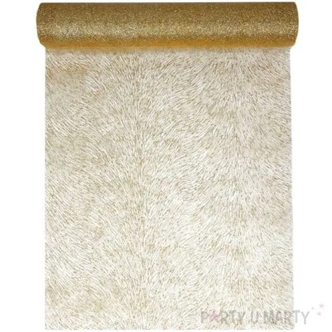 bieznik lsniace fale zloty organza santex 500 x 28 cm