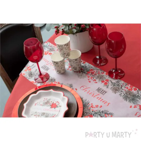 bieznik merry christmas czerwone santex 250 x 28 5 cm