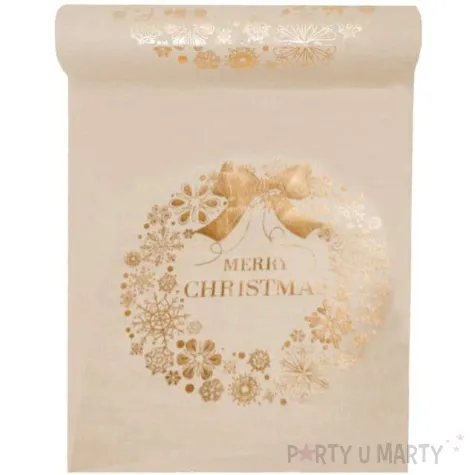 bieznik merry christmas natural santex 300 x 28 cm