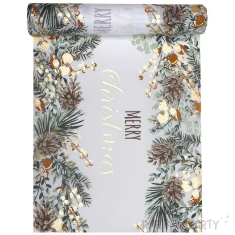 bieznik merry christmas pozlacane santex 250 x 28 5 cm