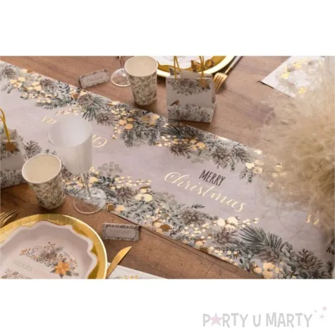 bieznik merry christmas pozlacane santex 250 x 28 5 cm