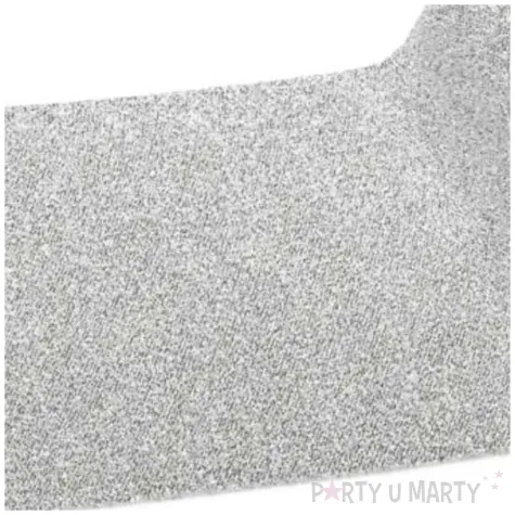 bieznik metalizowany srebrny partydeco 300 x 36 cm