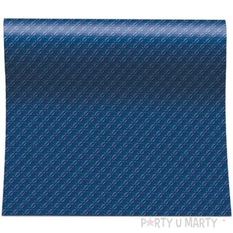 bieznik modern granatowe tloczenie paw 480x33 cm