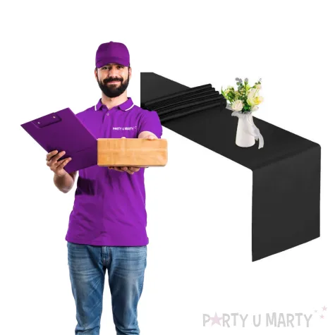 bieznik na halloween andrzejki na stol czarny dlugi 9metrow 36 cm rolka