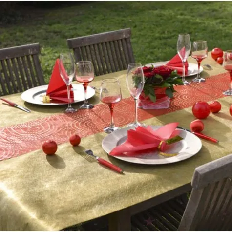 bieznik organza czerwony santex 500 x 28 cm