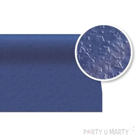 bieznik perforowany platki sniegu i wzory granatowy paw 480 x 33 cm