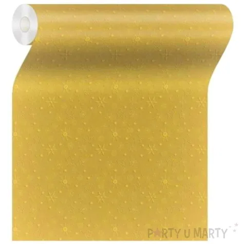 bieznik perforowany platki sniegu i wzory zloty paw 480 x 33 cm