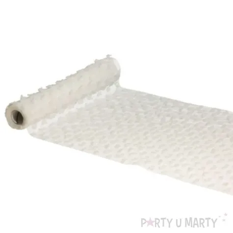 bieznik poliestrowy chmurki bialy chaks 300 x 28 cm