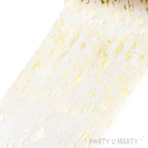 bieznik siateczkowy nadruk dekoracja stolu na wesele urodziny glamour zloty 0 36 x 9 m