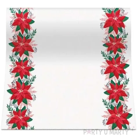 bieznik swiateczna poinsencja paw 480 x 33 cm
